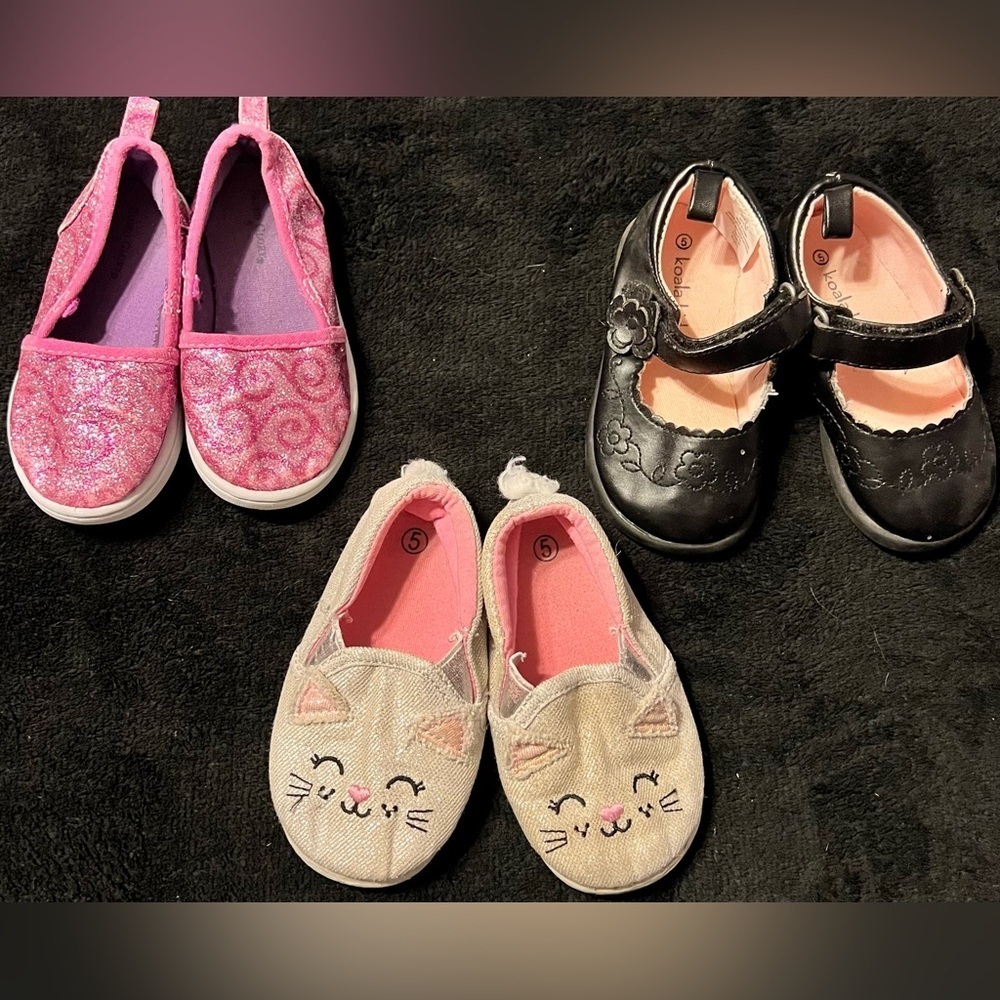 Baby Girl Size 5 Shoe Lot of 3